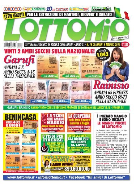Lottomio del Lunedi – 9 Maggio 2022 Cover