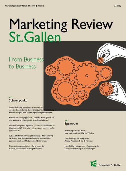 Marketing Review St Gallen – April 2022 Cover