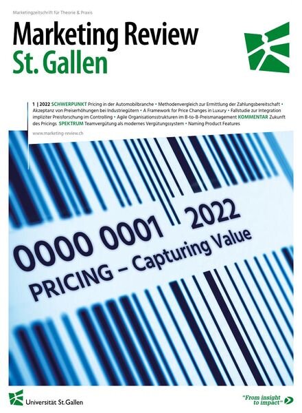 Marketing Review St Gallen – Dezember 2021 Cover
