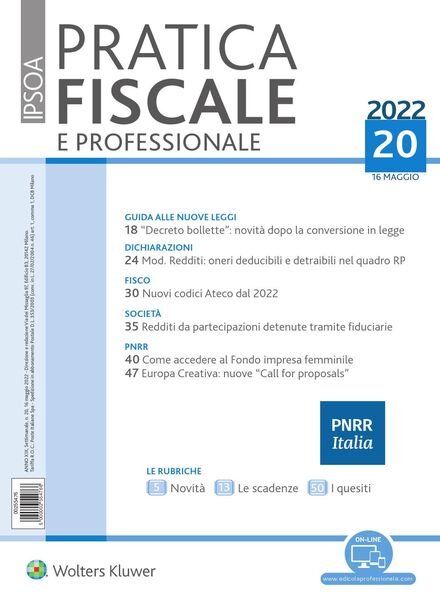 Pratica Fiscale e Professionale – 16 Maggio 2022 Cover