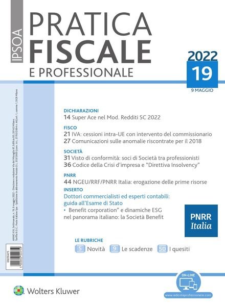 Pratica Fiscale e Professionale – 9 Maggio 2022 Cover