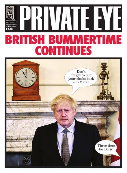 Private Eye Magazine – Issue 1533 – 23 October 2020 Cover