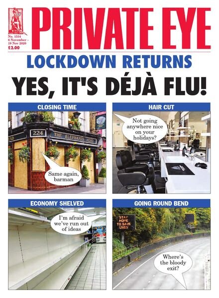 Private Eye Magazine – Issue 1534 – 6 November 2020 Cover
