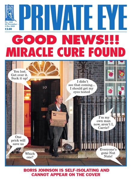 Private Eye Magazine – Issue 1535 – 20 November 2020 Cover