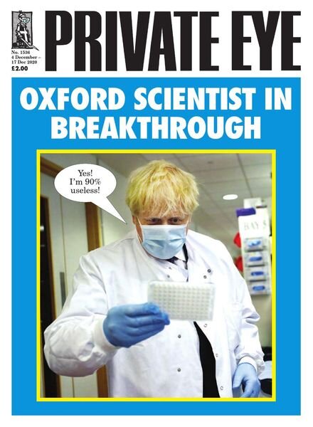 Private Eye Magazine – Issue 1536 – 4 December 2020 Cover
