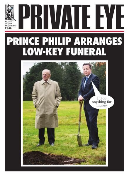 Private Eye Magazine – Issue 1545 – 16 April 2021 Cover