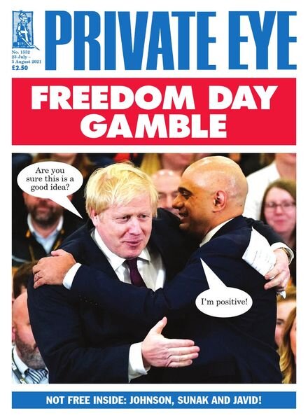 Private Eye Magazine – Issue 1552 – 23 July 2021 Cover