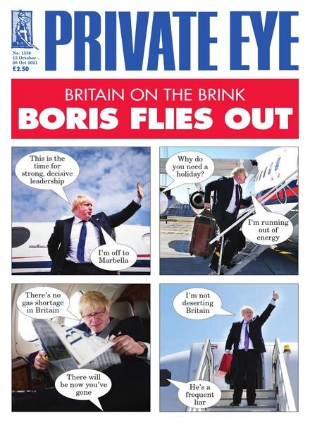 Private Eye Magazine – Issue 1558 – 15 October 2021 Cover