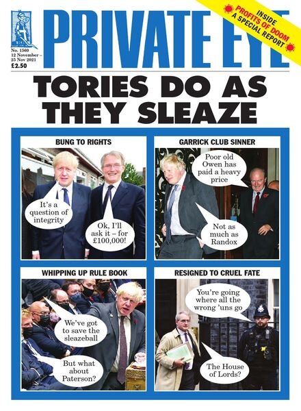 Private Eye Magazine – Issue 1560 – 12 November 2021 Cover