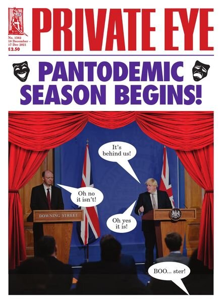 Private Eye Magazine – Issue 1562 – 10 December 2021 Cover