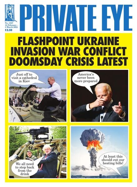 Private Eye Magazine – Issue 1567 – 18 February 2022 Cover