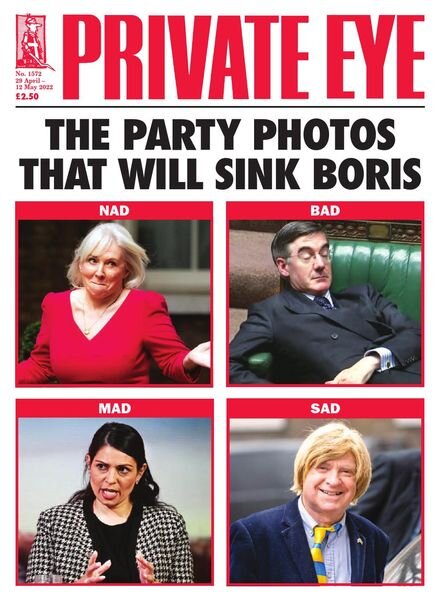 Private Eye Magazine – Issue 1572 – 29 April 2022 Cover