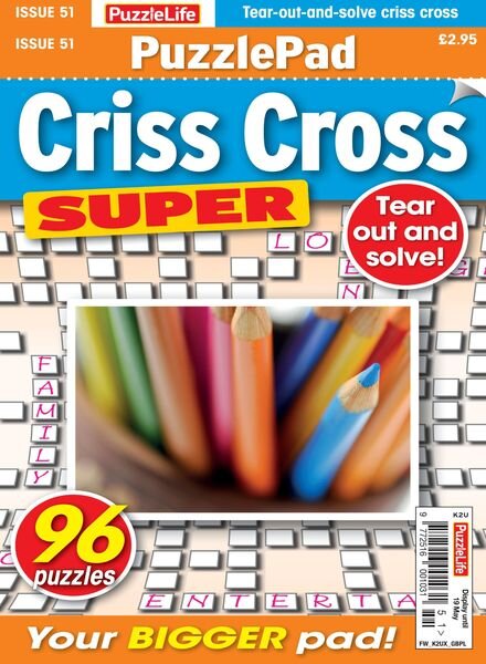 PuzzleLife PuzzlePad Criss Cross Super – 21 April 2022 Cover