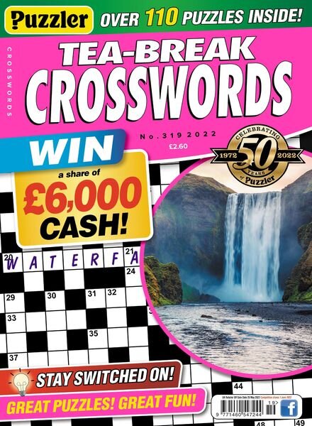Puzzler Tea-Break Crosswords – April 2022 Cover