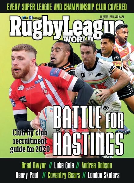Rugby League World – Issue 459 – July 2019 Cover