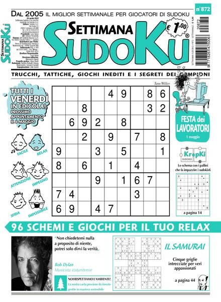 Settimana Sudoku – 27 aprile 2022 Cover