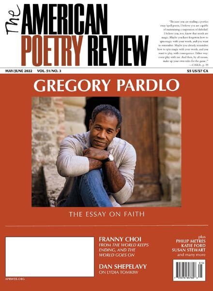 The American Poetry Review – May-June 2022 Cover