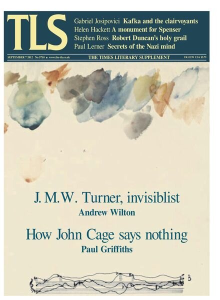 The Times Literary Supplement – 7 September 2012 Cover