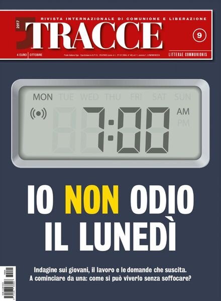 Tracce – Ottobre 2017 Cover