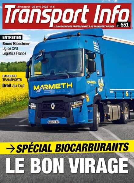 Transport Info – 29 Avril 2022 Cover