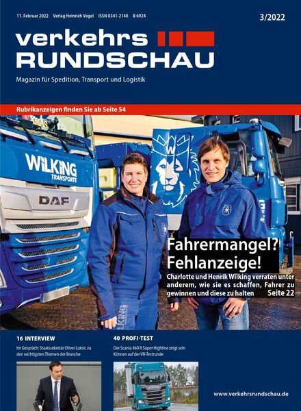 VerkehrsRundschau – 04 Februar 2022 Cover