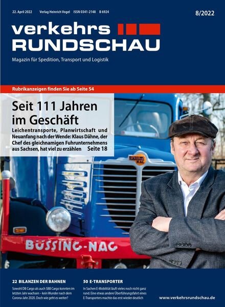 VerkehrsRundschau – 13 April 2022 Cover