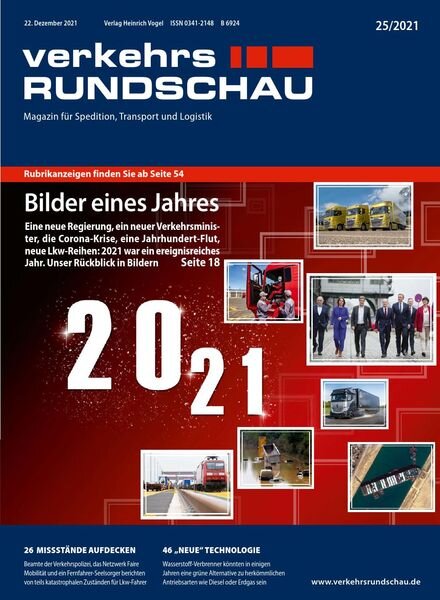 VerkehrsRundschau – 16 Dezember 2021 Cover