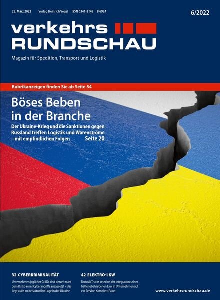 VerkehrsRundschau – 18 Marz 2022 Cover