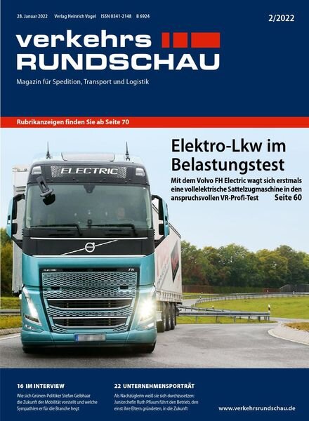 VerkehrsRundschau – 21 Januar 2022 Cover