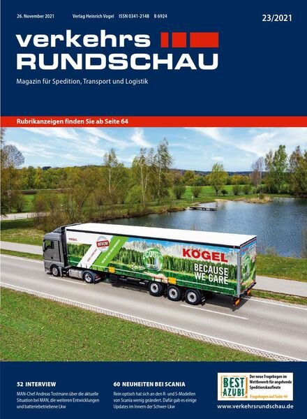 VerkehrsRundschau – 25 November 2021 Cover