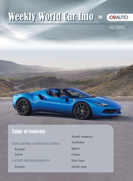 Weekly World Car Info – 23 April 2022 Cover