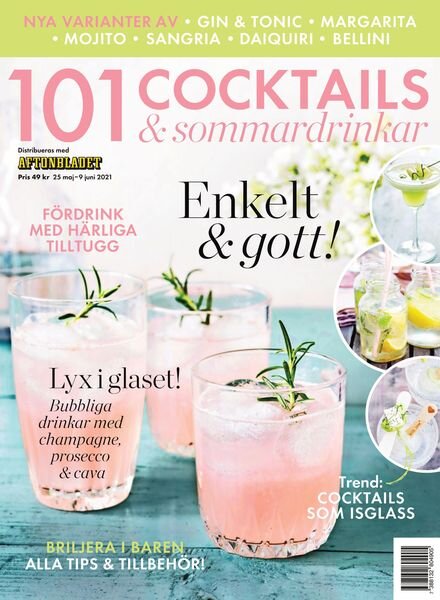 101 cocktails & sommardrinkar – mai 2021 Cover