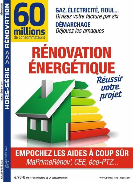 60 Millions de Consommateurs – Hors-Serie – Juillet-Aout 2022 Cover