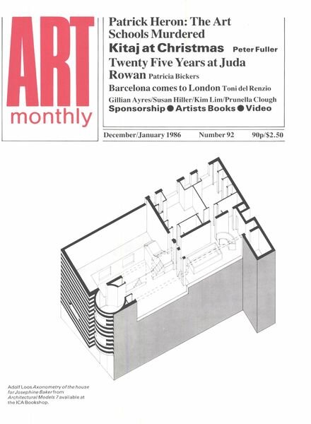Art Monthly – Dec-Jan 1985-86 Cover