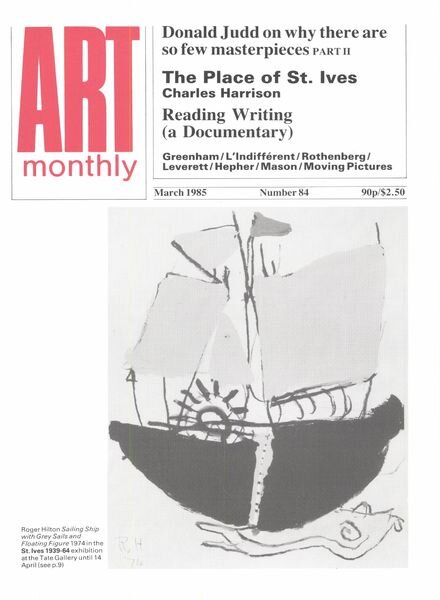Art Monthly – March 1985 Cover