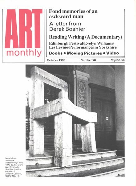 Art Monthly – October 1985 Cover