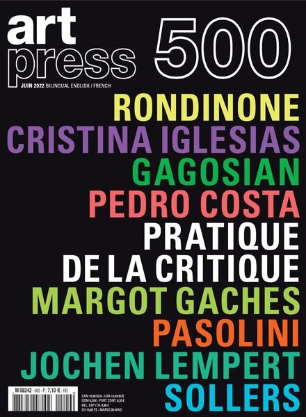 Art Press – Juin 2022 Cover