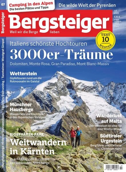 Bergsteiger – Juli 2022 Cover