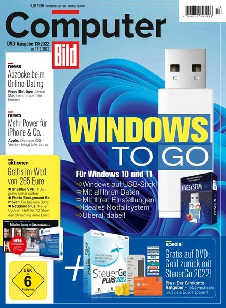 COMPUTER BILD mit DVD – 19 Juni 2022 Cover