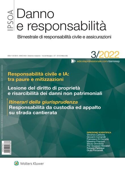 Danno e Responsabilita – Maggio-Giugno 2022 Cover