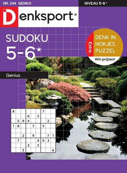Denksport Sudoku 5-6 genius – 16 juni 2022 Cover