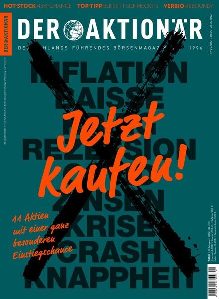 Der Aktionar Borsenmagazin – 20 Mai 2022 Cover