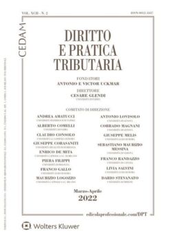 Diritto e Pratica Tributaria – Marzo-Aprile 2022