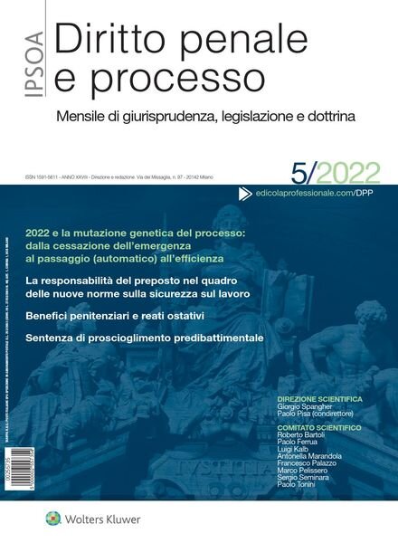 Diritto Penale e Processo – Maggio 2022 Cover