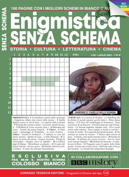 Enigmistica Senza Schema – luglio 2022 Cover