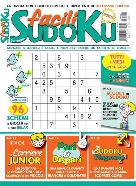 Facili Sudoku – giugno 2022 Cover