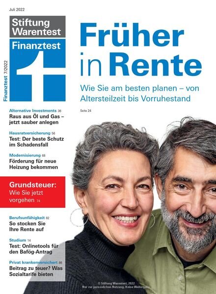 Finanztest – Juli 2022 Cover