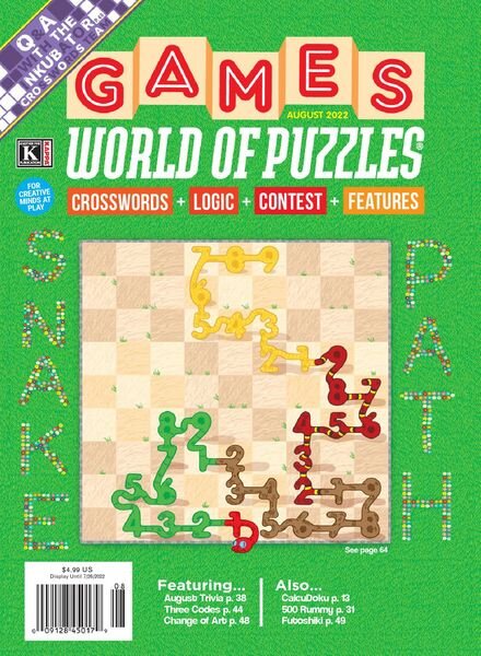 Games World of Puzzles – August 2022 Cover