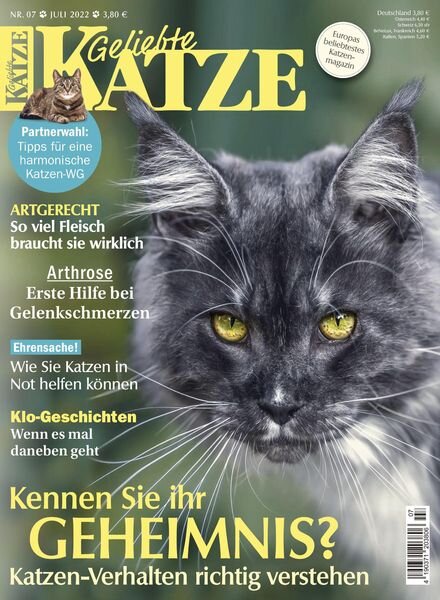 Geliebte Katze – Juli 2022 Cover