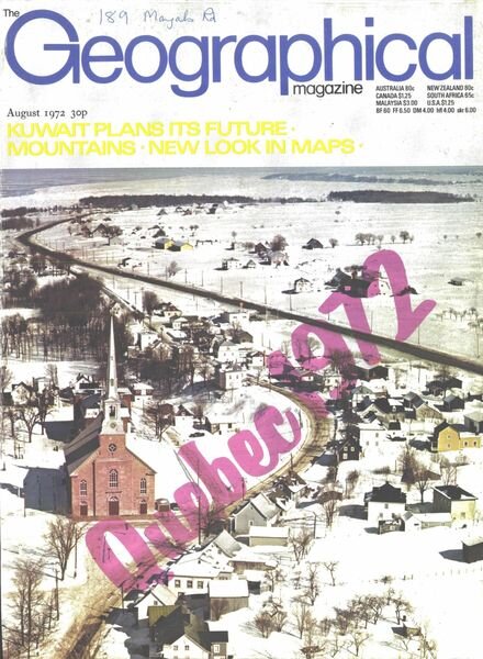 Geographical – August 1972 Cover